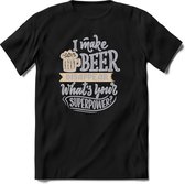 I make beer disappear | Feest kado T-Shirt heren - dames | Ijsblauw | Perfect drank cadeau shirt |Grappige bier spreuken - zinnen - teksten