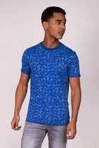 Gabbiano T-shirt T Shirt Met Ronde Kraag En Allover Print 152581 Cobalt Mannen Maat - XL