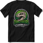 Dino Kinder T-Shirt Jongens / Meisjes  -  Leuk Dinosaurus Cadeau Shirt - grappige Spreuken, Zinnen en Teksten. Maat 122/128