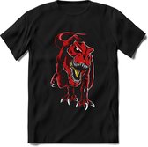 Dino Kinder T-Shirt Jongens / Meisjes  -  Leuk Dinosaurus Cadeau Shirt - grappige Spreuken, Zinnen en Teksten. Maat 122/128