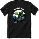 Enduro | TSK Studio Mountainbike kleding Sport T-Shirt | Groen | Heren / Dames | Perfect MTB Verjaardag Cadeau Shirt Maat 3XL