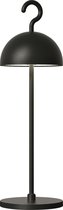 Sompex Tafellamp of hanglamp Hook | Led | Zwart - indoor / outdoor / voor binnen en buiten met oplaadkabel USB  - 2700-3000k - kleur in warm of koel wit instelbaar - Design accu(ta