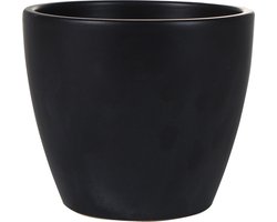 Ter Steege Bloempot - zwart - glans - Scandinavisch - 16 x 13 cm - plantenpot