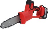 VIOLEWORKS Kettingzaag-8 inch Accu Kettingzagen-1000W-met 2 Accu en Oplader-voor het kappen en snoeien van hout-Rood