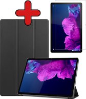 Lenovo Tab P11 Hoes Book Case Hoesje Met Screenprotector - Lenovo Tab P11 Hoes (2021) Cover - 11 inch - Zwart