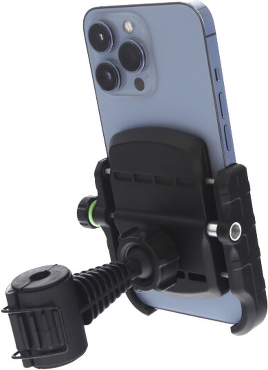 Telefoonhouder voor Scooter - Motor - MANOS LIBRES - MODEL M - Windscherm Bevestiging - Universeel - Zwart - Piaggio - Vespa - Zip – foto 5
