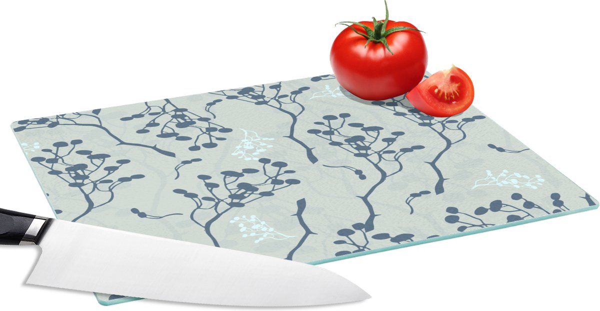 Glazen Snijplank - 28x20 - Patronen - Tuin - Takken - Snijplanken Glas
