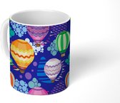 Mok - Koffiemok - Luchtballon - Regenboog - Patronen - Kinderen - Abstract - Mokken - 350 ML - Beker - Koffiemokken - Theemok