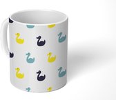 Mok - Koffiemok - Patroon - Vogel - Eend - Mokken - 350 ML - Beker - Koffiemokken - Theemok