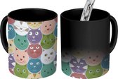 Magische Mok - Foto op Warmte Mokken - Koffiemok - Katten - Regenboog - Kind - Design - Magic Mok - Beker - 350 ML - Theemok