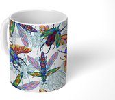 Mok - Koffiemok - Insecten - Regenboog - Design - Mokken - 350 ML - Beker - Koffiemokken - Theemok