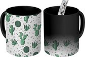 Magische Mok - Foto op Warmte Mokken - Koffiemok - Patronen - Cactus - Planten - Vetplant - Magic Mok - Beker - 350 ML - Theemok