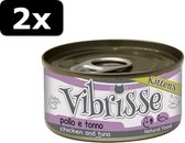 2x VIBRISSE KITTEN TUNA/CHICK 24X70GR