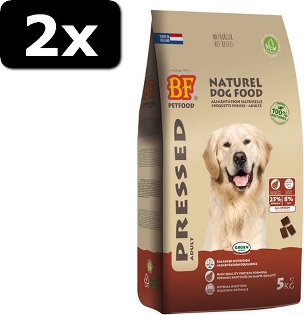 2x BIOFOOD VLEESBROK GEPERST 5KG