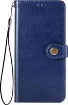 POCO X3 Pro Hoesje - Mobigear - Snap Button Serie - Kunstlederen Bookcase - Blauw - Hoesje Geschikt Voor POCO X3 Pro