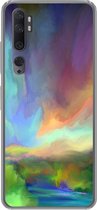 Geschikt voor Xiaomi Mi Note 10 hoesje - Landschap - Waterverf - Lucht - Siliconen Telefoonhoesje