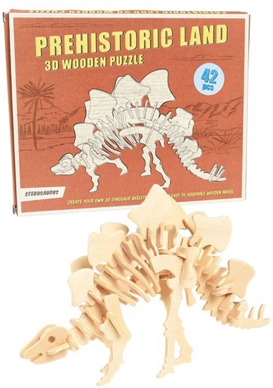 Puzzle 3D en bois Dino stegosaurus - Rex London