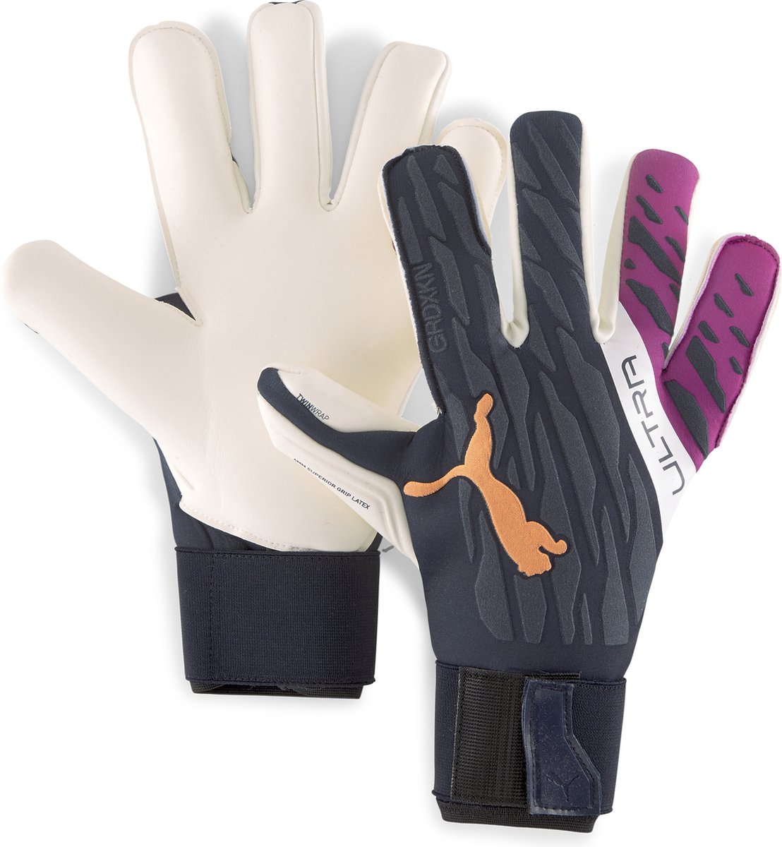 Puma Ultra Grip 1 Hybrid Pro Black Orange Pink Keepershandschoenen - Maat 8.5