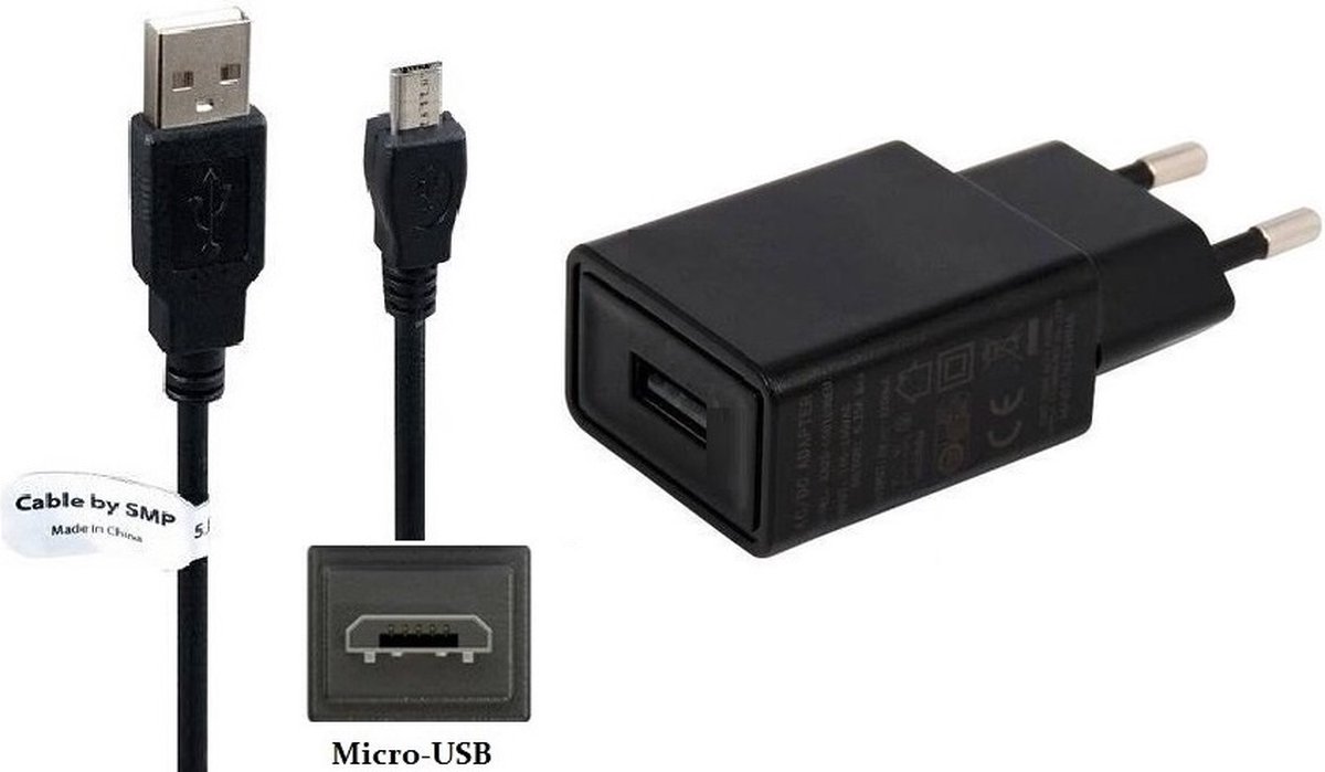 2A lader + 0,3m Micro USB kabel. TUV geteste oplader adapter met robuust snoer geschikt voor o.a. Nintendo console Classic Mini NES / Mini SNES. (alleen voor de Mini consoles) / Sony Playstation 4 controller / Xbox One controller