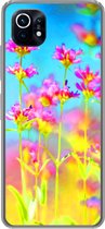 Telefoonhoesje Geschikt voor Xiaomi Mi 11 hoesje - Bloemen - Kunst - Psychedelisch - Siliconen Telefoonhoesje
