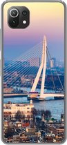 Geschikt voor Xiaomi 11T hoesje - Rotterdam - Skyline - Zonsondergang - Siliconen Telefoonhoesje