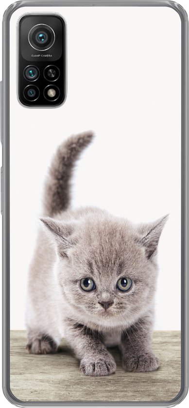 Telefoonhoesje Geschikt voor Xiaomi Mi 10T 5G hoesje - Kitten - Kat - Huisdieren - Jongens - Kinderen - Meisjes - Siliconen Telefoonhoesje