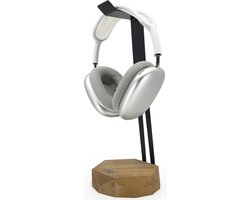 Industrial Living Koptelefoon Houder –Gaming Headset Stand – Hoofdtelefoon Standaard Bureau– Hout - Metaal