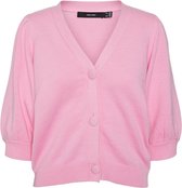 Vero Moda VMAYLA PUFF 2/4 V-NECK CARDIGAN Dames Vest Prism Pink - Maat XS