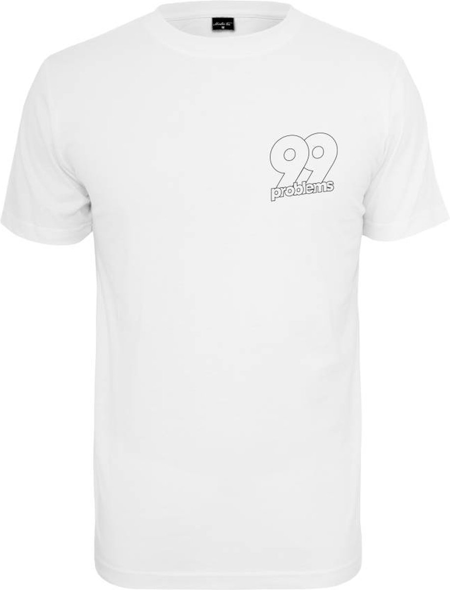 Mister Tee 99 Problems Batch Heren T-shirt L Wit