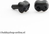 Veiligheidsneus zwart 8 mm 2 stuks