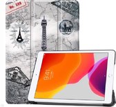LuxeBass Hoesje geschikt voor  iPad 10.2 (2019/2020) - Ultraslank Tri-fold Hoesje - Butterfly