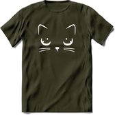 Wat heb jij daar? - Katten T-Shirt Kleding Cadeau | Dames - Heren - Unisex | Kat / Dieren shirt | Grappig Verjaardag kado | Tshirt Met Print | - Leger Groen - XXL
