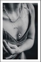 Walljar - Jewellery - Zwart wit poster