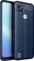 Realme C25Y Hoesje - Mobigear - Luxury Serie - TPU Backcover - Blauw - Hoesje Geschikt Voor Realme C25Y