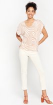 LOLALIZA T-shirt met zebraprint - Beige - Maat XS