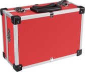 gereedschapskoffer 11 liter aluminium rood/zilver
