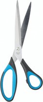 keukenschaar 26 cm rubber/staal zwart/blauw