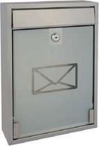 brievenbus Milaan 26 x 36 cm RVS zilver