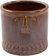 bloempot Romana 12 x 11 cm keramiek donkerpaars