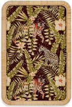wanddecoratie jungle 60 x 40 cm fluweel bruin