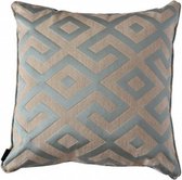 sierkussen Paris 60 x 60 cm polyester beige/donkerblauw