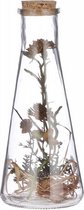 decoratievaas Dried-Look 19 x 8 cm glas bruin