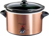 slowcooker 4,5L 225W RVS/glas koper