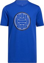 adidas Harden Logo Shirt kinderen - sportshirts - blauw - maat 152