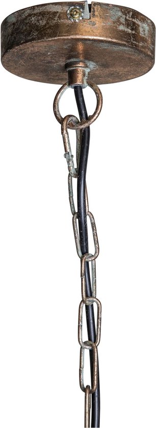 PTMD Fallon Ronde Hanglamp - 37 x 37 x 49 cm - Metaal - Goud - Goud