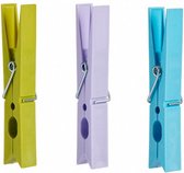 wasknijpers 9,5 x 1 x 2 cm groen/blauw/lila 16 stuks