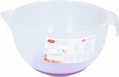 beslagkom 23 cm polypropeen 2,5 liter wit/paars