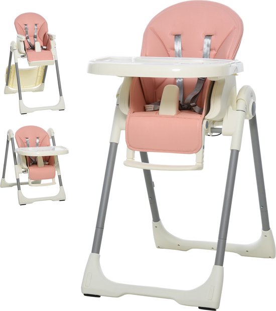 COSTWAY 6-in-1 hoge babystoel, kinderstoel, eetstoel, leertafel