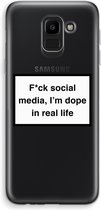 Case Company® - Samsung Galaxy J6 (2018) hoesje - I'm dope - Soft Cover Telefoonhoesje - Bescherming aan alle Kanten en Schermrand