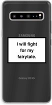 Case Company® - Samsung Galaxy S10 5G hoesje - Fight for my fairytale - Soft Cover Telefoonhoesje - Bescherming aan alle Kanten en Schermrand